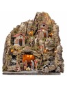 Presepe illuminato con ruscello e lunga scalinata 35x30x40h