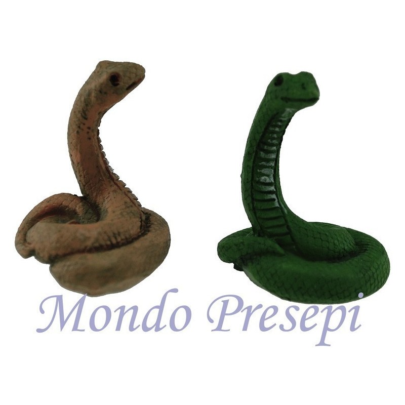 Conjunto de 2 serpientes de resina Mondo Presepi