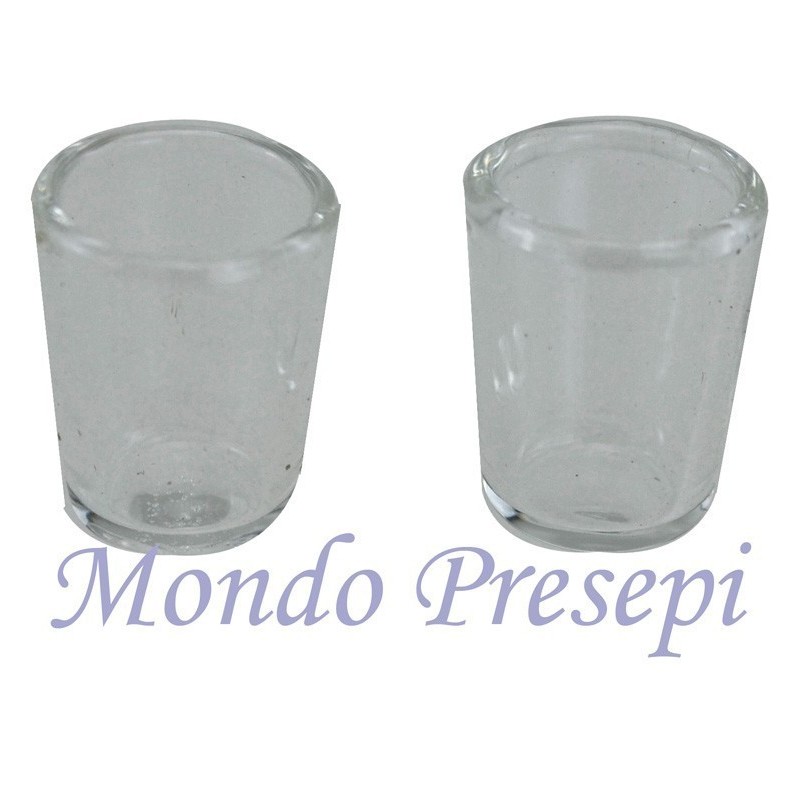 Juego de 2 Vasos de vidrio 12x15 mm Mundo Pesebre