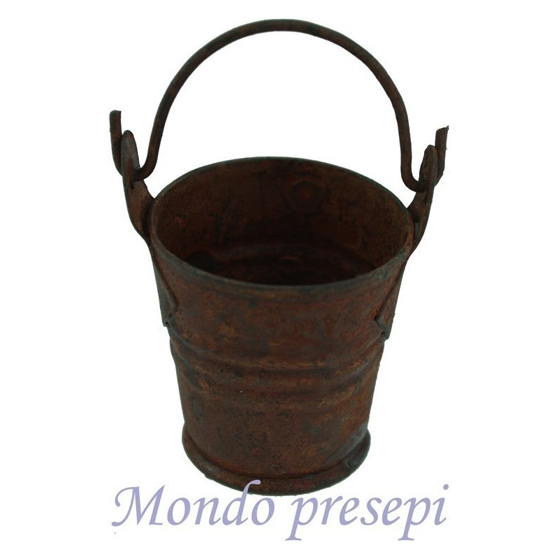 Bucket Ø 3 cm rusty metal