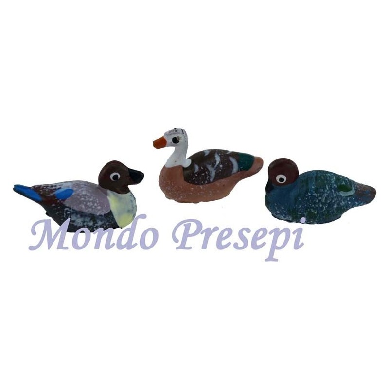 Conjunto de 3 patos de 2,5 cm Mundo Pesebres