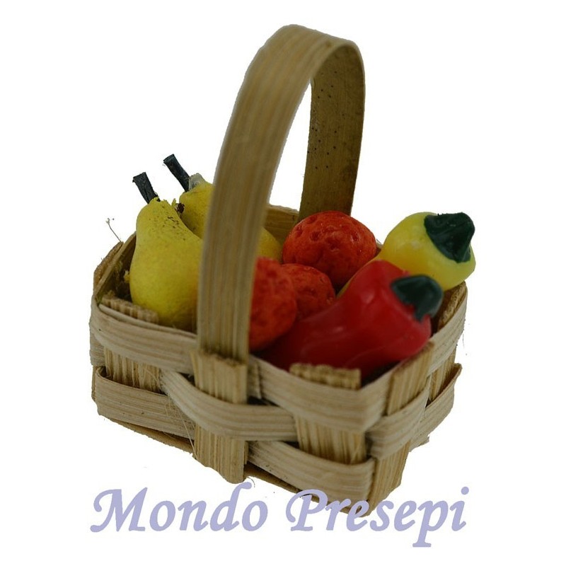 Basket 2.5 cm with fruits and vegetables