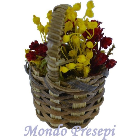 Basket with flowers, ø 2.5 cm