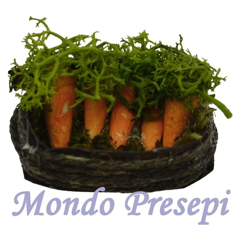 Cesta con zanahorias Mundo Pesebre