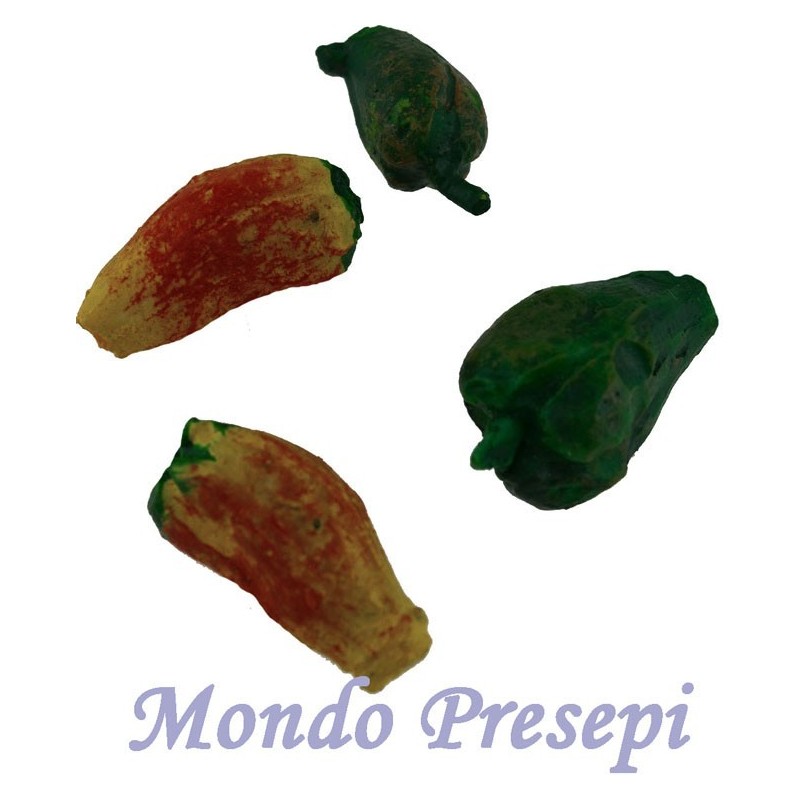 Set of 4 bell peppers, assorted