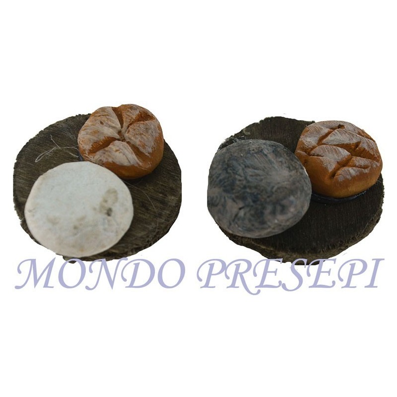 Conjunto de 2 tablas de cortar con quesos y pan Ø 1,8 cm Mundo