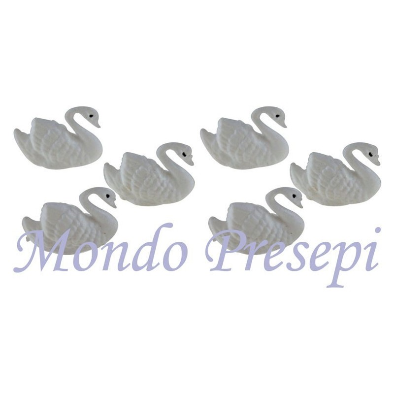 Juego de 6 cisnes cm 2 Mundo Belenes