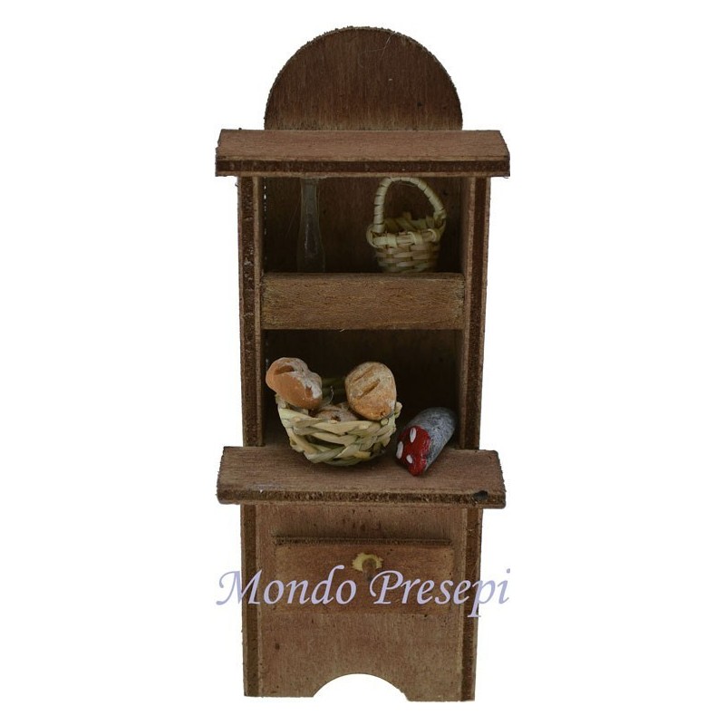 Wooden cabinet with baskets, 5 cm,5x4x13 h.