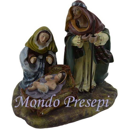 Natividad en resina Cm 12x9,5x12 h. Mundo Pesebres