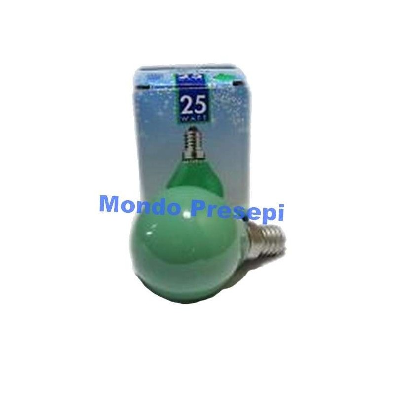 Lampada E14 - 25W verde Mondo Presepi