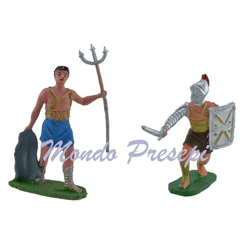 Juego de 2 gladiadores de 7 cm Mundo Belenes