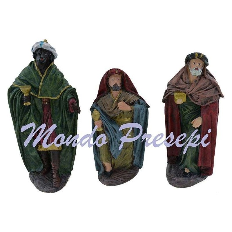 Conjunto de tres Reyes Magos de 20 cm Mundo Pesebres