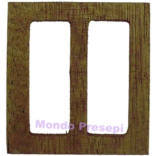 Finestra in legno cm 4,7x5 h. Mondo Presepi