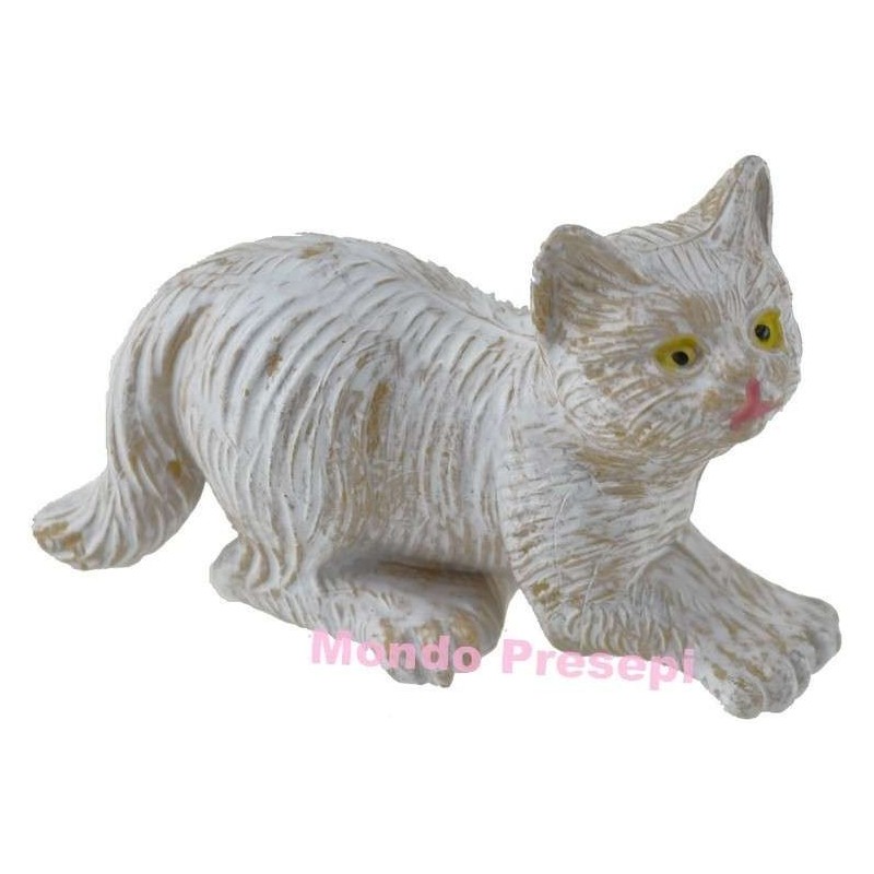 Gatto bianco in pvc Mondo Presepi