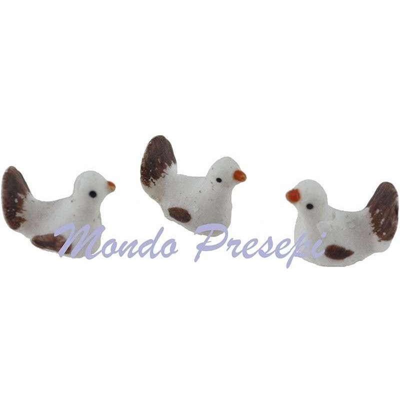 Juego de 3 palomas de 1,2 cm Mundo Pesebres