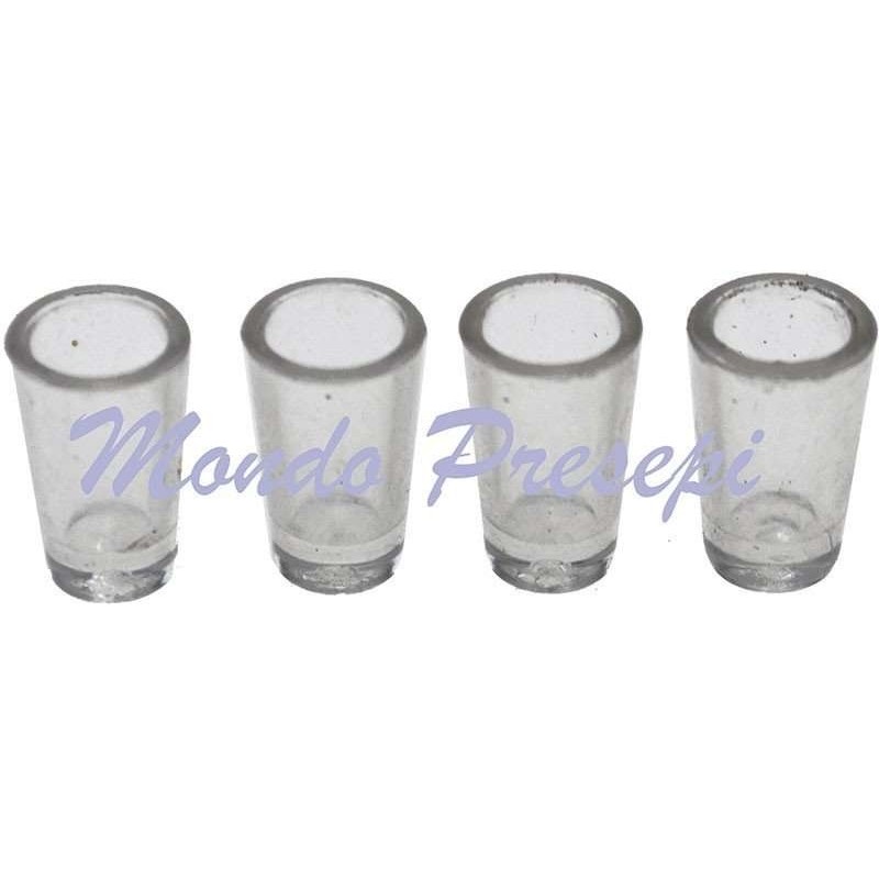 Juego de 4 vasos mm 7x12 mm Mundo Pesebres