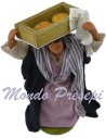 Woman with a box of bread 12 cm Lux