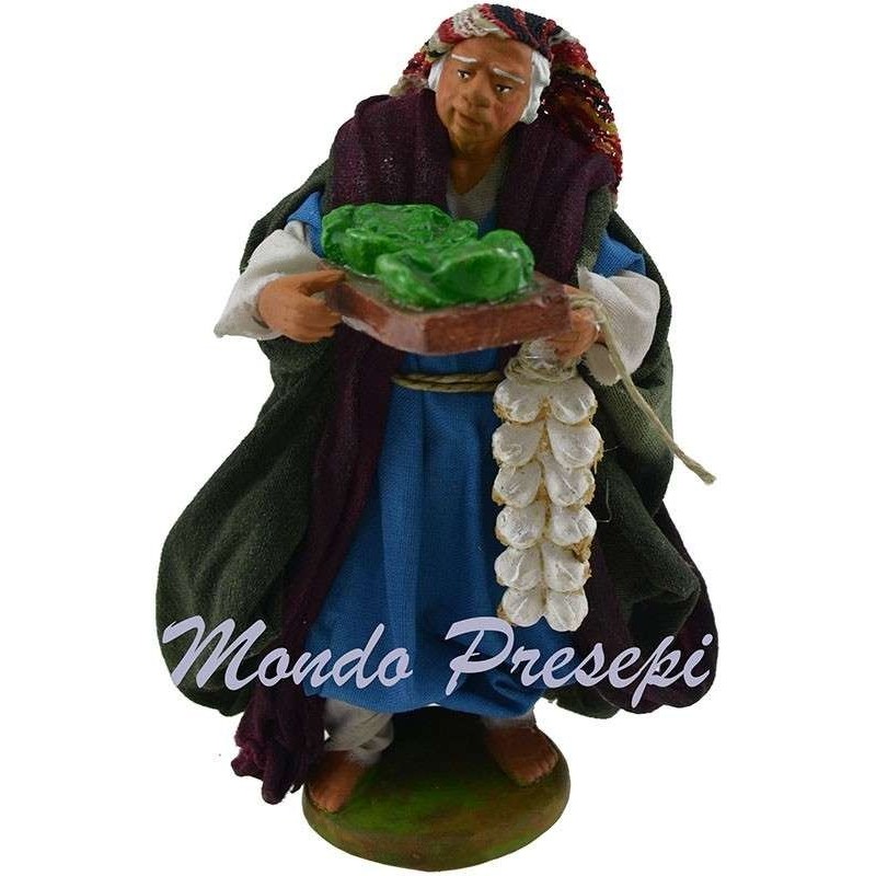 Hombre con verduras y cabeza de ajo 12 cm Lux Mundo