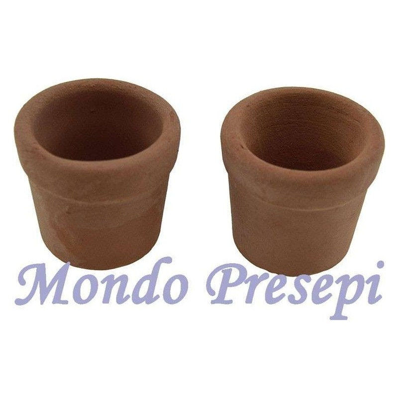 Juego de 2 macetas de terracota ø 1,5 cm -Accesorios