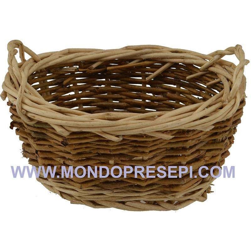 Wicker basket with 2 handles cm 10