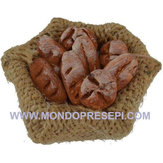 Basket jute bottom with bread