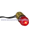 Red E10 LED with lamp holder and plug