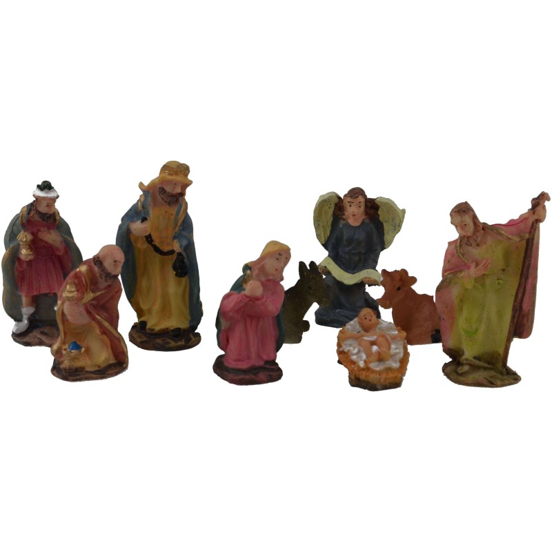 Conjunto de 6 piezas de Natividad y Tres Reyes Magos Mundo Pesebres