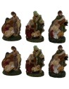 Set 6 natività 3 cm in resina presepi Mondo Presepi