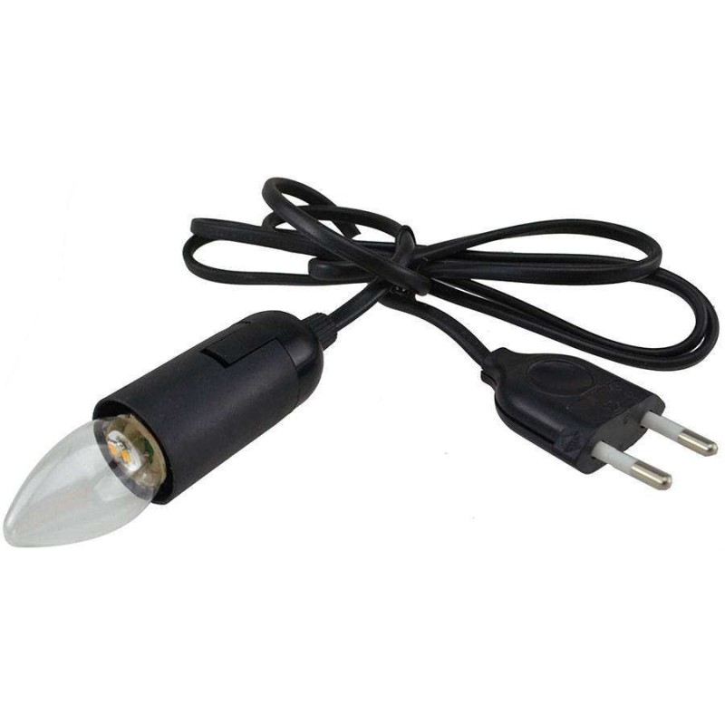 Luz LED luz cálida 2W completa con cable y enchufe