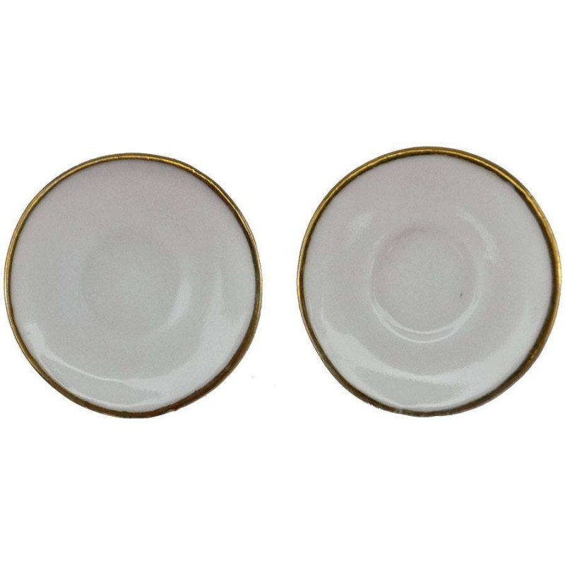 Juego de 2 platos de porcelana Ø 1,6 cm Mundo Pesebres