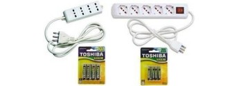 Power strips 220V. - AA batteries - AAA batteries